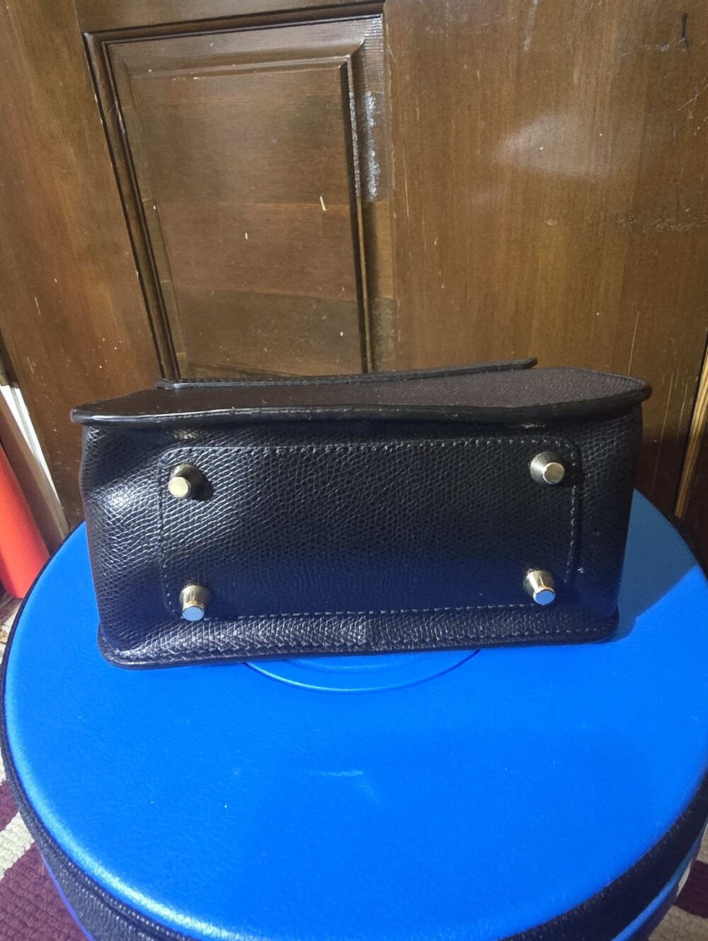 Furla Black Leather Crossbody Gold-Tone Chain and Lock w/ Dust Bag - Picture 6 of 12